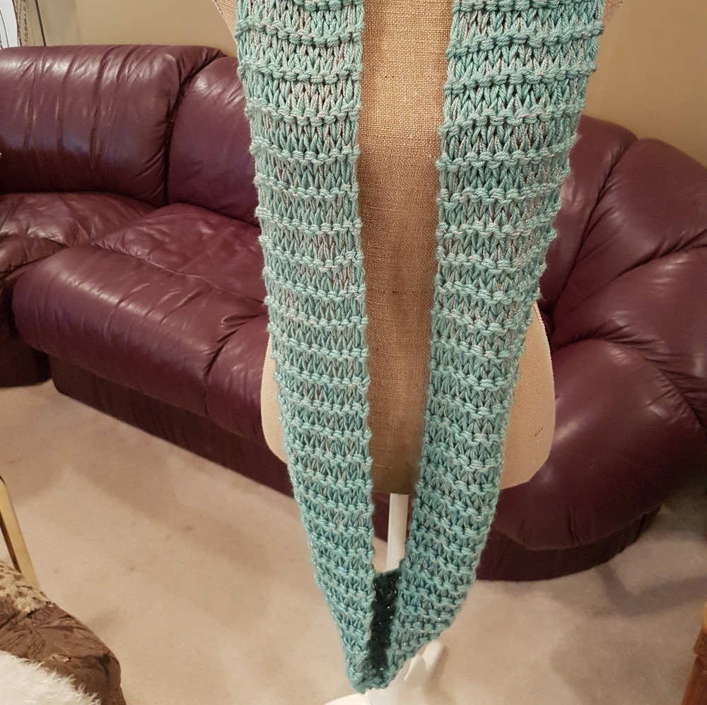 Hand Knit Infinity Scarf - Picture 3 of 3